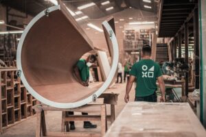 men working in manufacturing plant